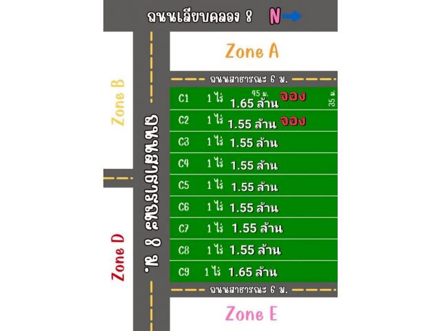 ขายที่ดินคลอง 8 บึงบอน35/5 ต.บึงบอน อ.หนองเสือ จ.ปทุมธานี