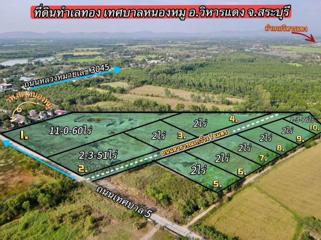 ขายที่ดินทำเลทองเพื่อการลงทุน ตำบลหนองหมู อำเภอวิหารแดง จังหวัดสระบุรี