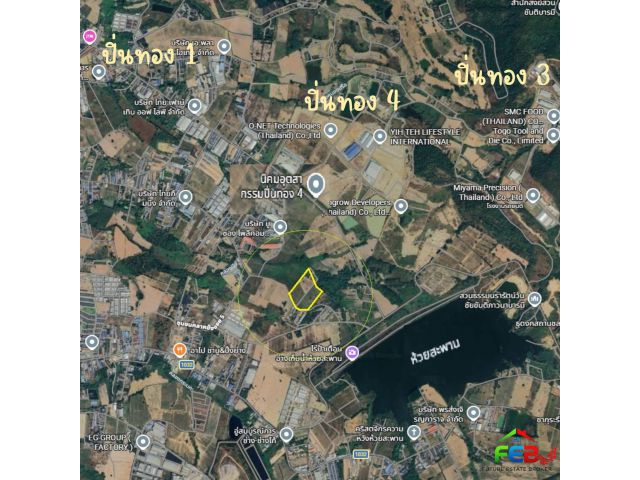 ที่ดิน ใกล้นิคมปิ่นทอง ใกล้อ่างห้วยสะพาน ต.บึง ขนาด 29 ไร่ครึ่ง