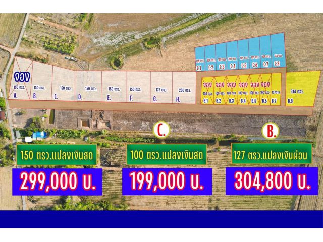 ที่ดิน สด-ผ่อน แปลงเล็กๆราคาถูกสุดๆ ไว้ทำสวน ปลูกผักทานเอง เงียบสงบ อากาศดี ทางเข้า-ออกสะดวก