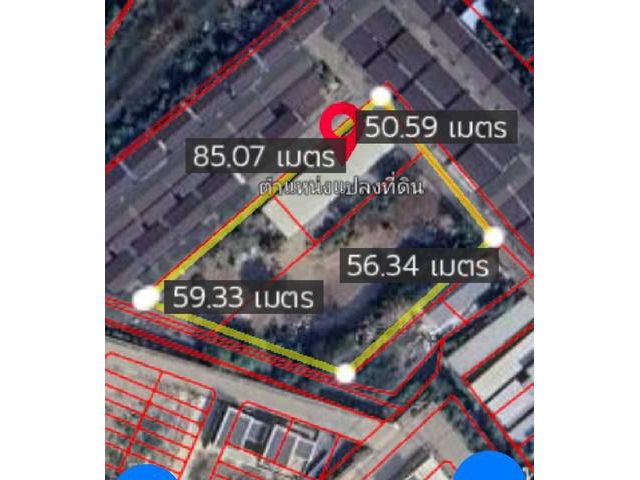 ขายที่ดินแปลง สี่เหลียม ซอย บางโปรง 2 จังหวัดสมุทรปราการ
