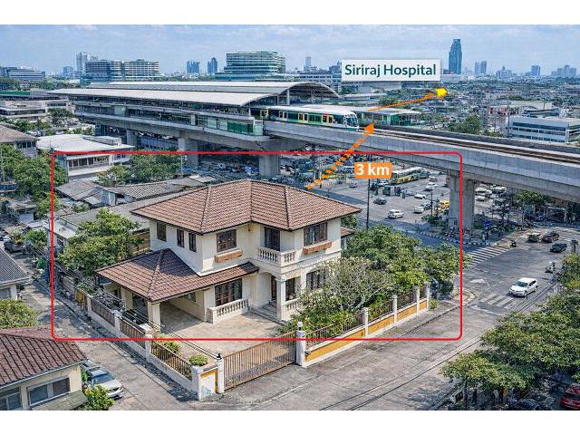 บ้านเปล่า ฟังก์ชัน 4นอน รพ.ศิริราช 3 กม. 61 ตร.ว. MRT ไฟฉาย 900ม