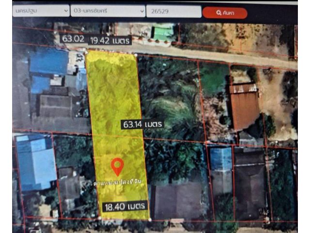 ขายที่ดิน แถววัดแค ซอยสุวรรณ 294 วา ถนน2 ด้าน