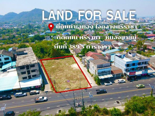 ขายที่ดินเปล่า ทำเลดีมาก ใจกลางศรีราชา ติดถนน ศรีราชา–หนองยายบู่ และถนน ศรีราชา – หนองยายบู่ ซอย16