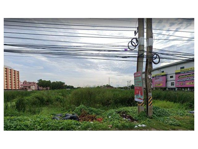 ขายที่ดินถนนรังสิต-ปทุมธานี บางพูน เมืองปทุมธานี  ใกล้BTSสายสีแดง พื้นที่  16-3-23 ไร่