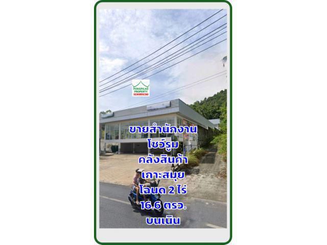 ขายโชว์รูม สำนักงาน คลังสินค้า เกาะสมุย โฉนด 2 ไร่ 16.6 ตรว.