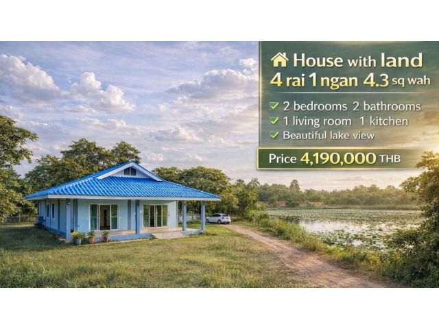 Dream Retirement Home in Thailand – Private Land + Beautiful Lake View