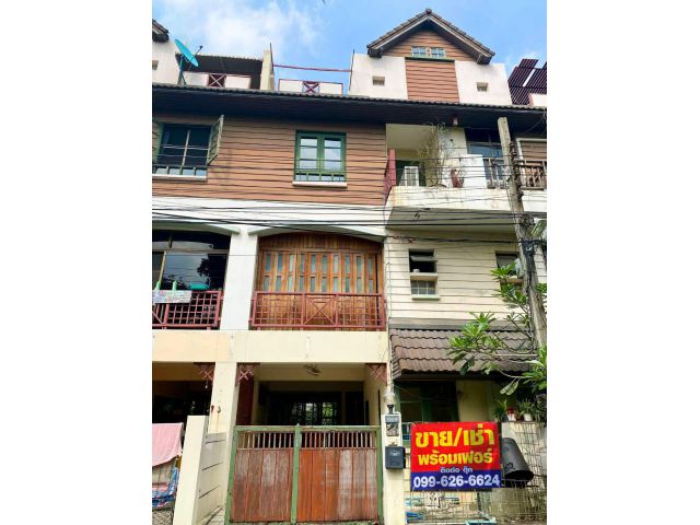 ขาย/ให้เช่า ถูกมาก!! ทาวน์โฮม 4 ชั้น ม.บ้านสวนริมคลองบางมด บิ้วอินไม้สักทั้งหลัง วิวคลอง ใกล้ห้าง ทางด่วนฯ