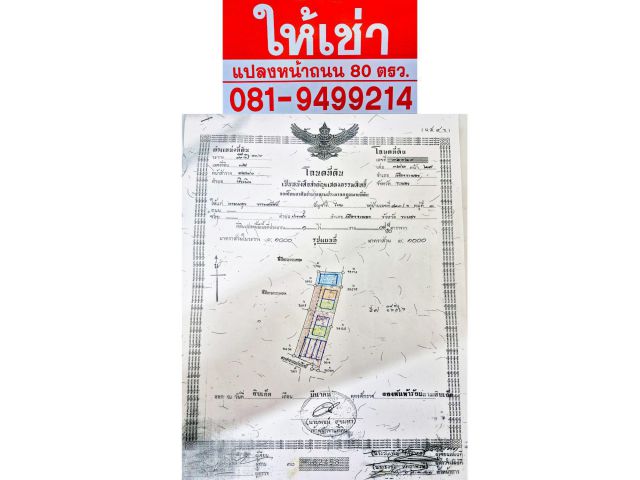 ให้เช่าที่ดิน มุมติดวัดตรีรัตนาราม ปากน้ำ ระยอง