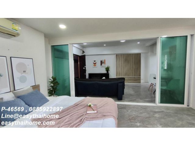 P-46569 ห้องกว้าง 64 ตร.ม.! สายลมคอนโดเทล (1 นอน) เดินเพียง 300 ม. ถึง BTS สำโรง 12,000] | จ.สมุทรปราการ | Line Id @easythaihome | 085-592-2897