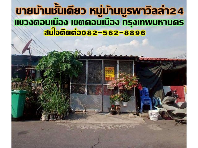 ขายบ้านชั้นเดียว หมู่บ้านบูรพาวิลล่า24 ซอยวัดเวฬุวนาราม21 แยก6