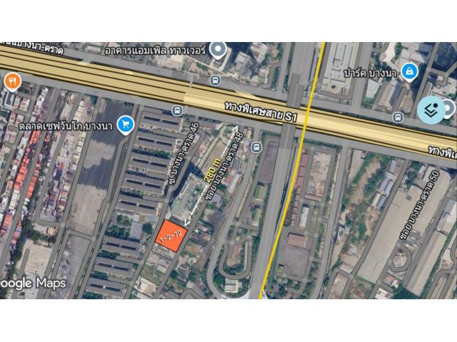 ขายที่ดินถมแล้ว 1-2-72 ไร่ ถนนบางนา-ตราด ซอย 48 ใกล้เซ็นทรัล บางนา แขวงบางนาใต้ เขตบางนา กรุงเทพๆ