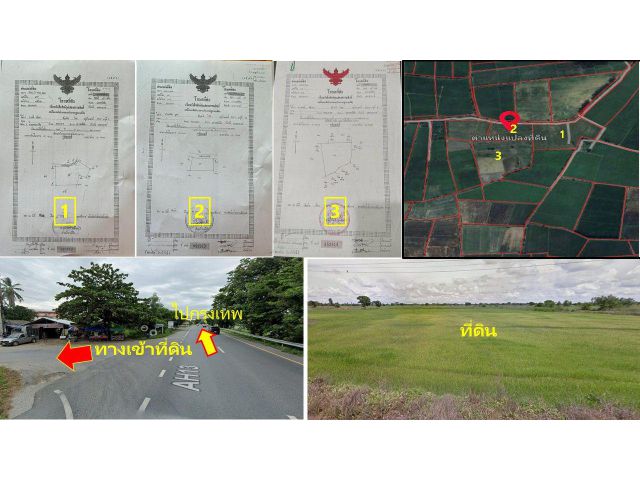 ที่ดิน 3 แปลง 52 ไร่ ทำเลดี ราคาถูก เหมาะลงทุน