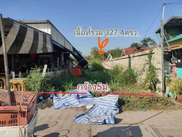 ที่ดินติดถนนสายหลักไผ่ขวาง ในเมืองสุพรรณบุรี 327.4ตรว.