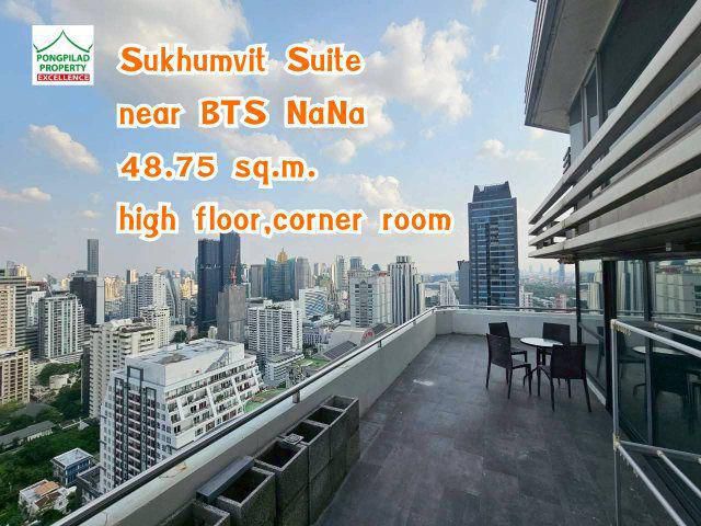 Sukhumvit Suite Condo for sale 48.75 sq.m. Corner room High floor