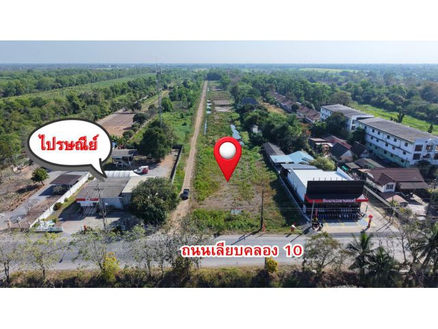 ที่ดินแบ่งขาย มีเพื่อนบ้าน ใจกลางอำเภอหนองเสือ