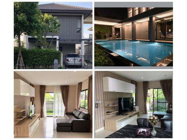 ให้เช่าบ้านแฝดสไตล์บ้านเดี่ยว 2 ชั้น พร้อมอยู่ ทำเลพระราม 9 - อ่อนนุช ตกแต่งครบ Tel 092850905ห้า