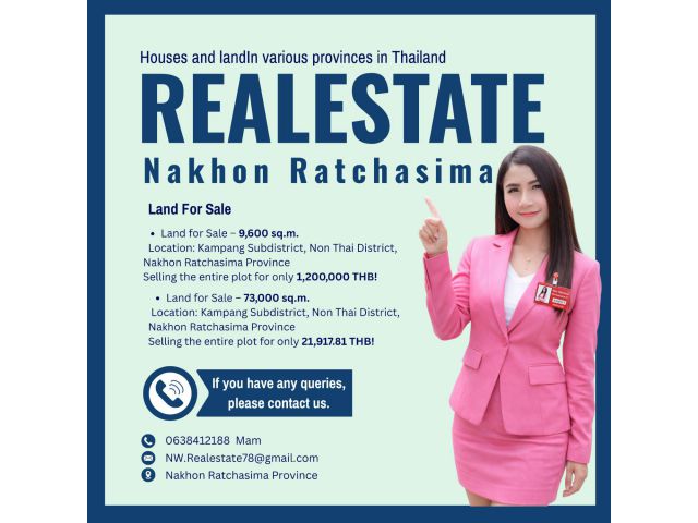 Land Size: 73,000 sq.m.Location: Kampang Subdistrict, Non Thai District, Nakhon Ratchasima