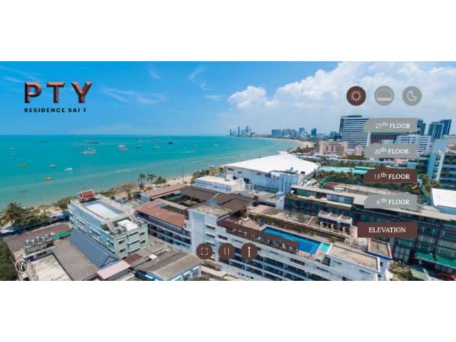 CM04401 ขายดาวน์ คอนโด พีทีวาย เรสซิเดนซ์ สาย 1 PTY Residence Sai 1 คอนโดมิเนียม ถ.เลียบชายหาด พัทยาสาย 1