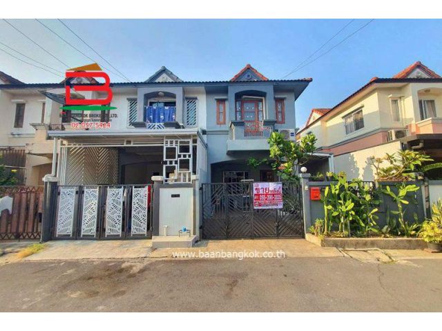 ทาวน์เฮาส์ หมู่บ้าน เค.ซี.รามอินทรา 6 (พระยาสุเรนทร์ 45) เนื้อที่ 24 ตรว. (ใกล้วัดพระยาสุเรนทร์) สามวาตะวันตก คลองสามวา