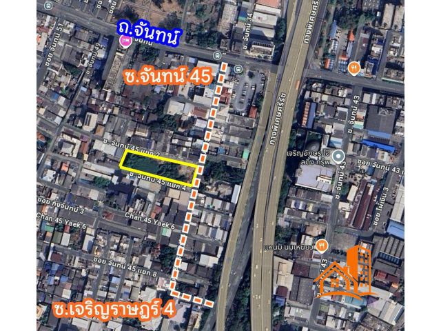 ที่ดิน 1-3-40 ไร่ ซอยจันทน์ 45 สาทร