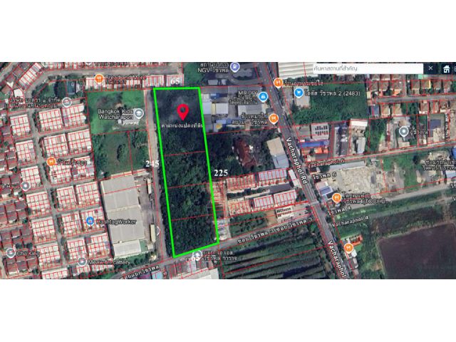 ขายที่ดิน 9-1-54.6 ไร่ ผังเมืองสีเหลือง ย.3-13 ตั้งอยู่ติดถนนวัชรพล ซอย 3 เข้ามาจากถนนวัชรพล เพียง 150 เมตร ก้อถึงแปลงที