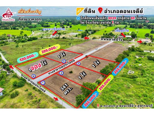 ที่ดินแปลงใหม่หน้าโครงการติดถนนลาดยาง ️ เหมาะอยู่อาศัย และค้าขาย มีเพื่อนบ้านเยอะ ไม่เปลี่ยว เดินทางสะดวก