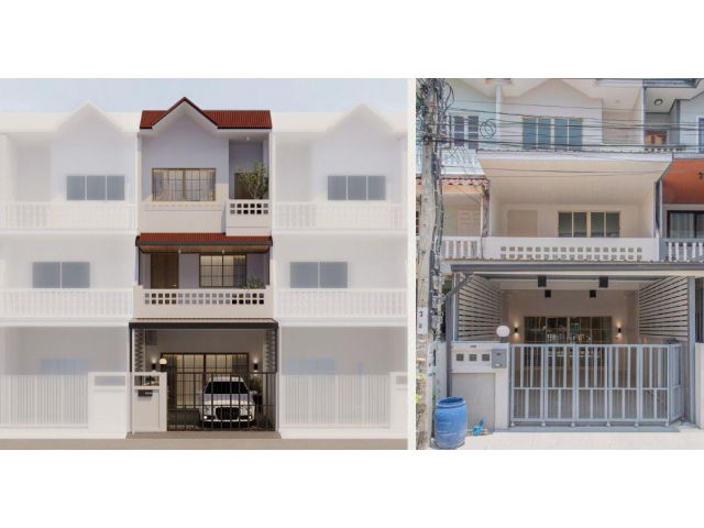 ขายทาวน์เฮาส์ 3 ชั้น 20.5 ตร.ว. หมู่บ้านสินทวี 8 พระราม 2 รีโนเวทใหม่ทั้งหมด