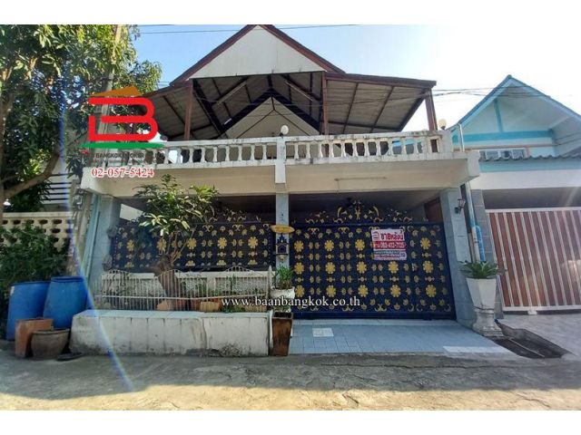 บ้านเดี่ยว หมู่บ้าน เกษมทรัพย์ (ลำลูกกา ซอย 1) เนื้อที่ 38 ตารางวา ใกล้สนามกอล์ฟธูปะเตมีย์, ใกล้วัดลาดสนุ่น ถนนลำลูกกา