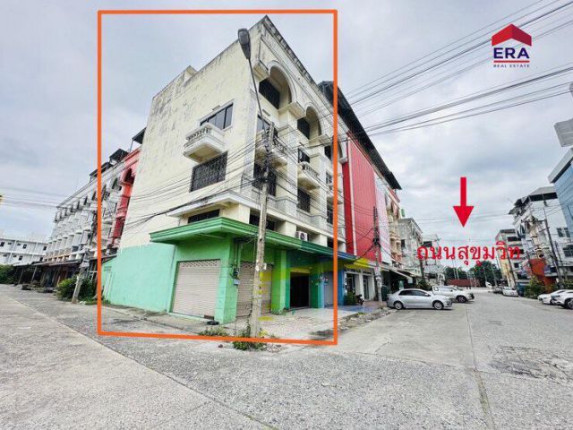 ขายอาคารพานิชย์ 4 ชั้น ห้องมุม ถนนสุขุมวิท ตำบลทุ่งสุขลา อำเภอศรีราชา จังหวัดชลบุรี