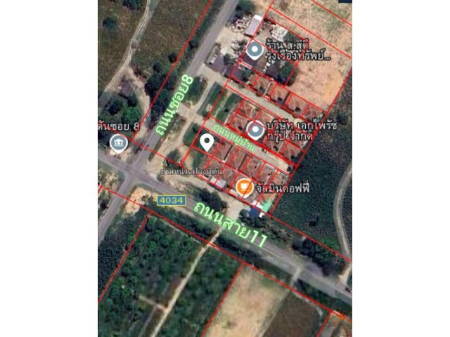 ขายที่ดินติดถนนลาดยาง​ สี่แยกซอย​ 8​ สาย​ 11 อ.นิคมพัฒนา​ จ.​ระยอง​ พื้นที่ ​79.4 ตรว.