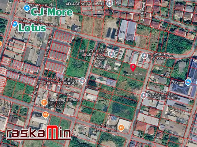KT0196ที่ดินเฉลิมพระเกียรติ48 ขนาด 392ตรว หน้ากว้าง 28เมตร ใกล้ Lotus's go fresh, CJ More, บริษัท, คลังสินค้า