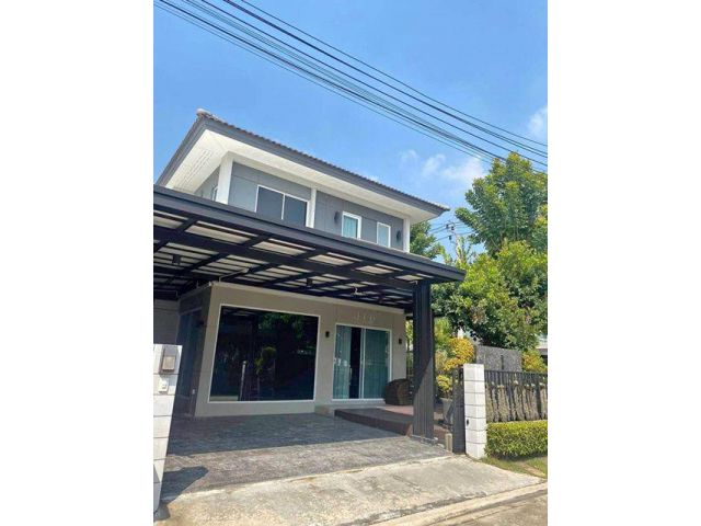 ให้เช่า บ้านเดี่ยว 2 ชั้น 3 นอน 4 น้ำ 52ตร.วา.210ตร.ม กันตนา 2.2 กม. ตลาดพระเงิน 2.1 กม. .ม.มหิดล ศาลายา 7.6 กม. 5 แอร์