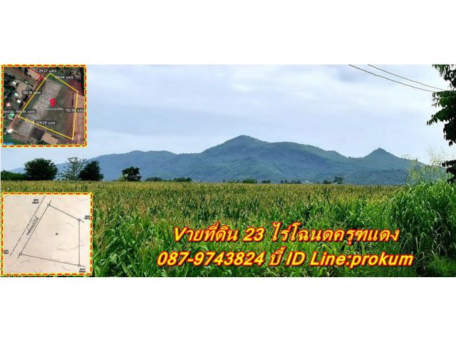 ขายที่ดิน 23 ไร่ๆละ 160,000 บาท หน้ากว้าง 214 เมตร
