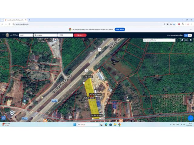 ขายที่ดิน2ไร่ติดถนนหลักหาดใหญ่-นาหม่อม