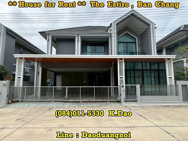 #The Estiro, Ban Chang *** House for Rent *** The Biggest Type +++ Nordic House +++