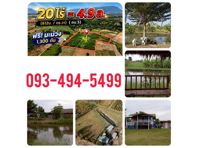 ขายที่ดินทางเลือก (ภบท5) ราคาจับต้องง่าย. ( 612บ./ ตร.วา ) ( 20 ไร่. : 4.9 ล้าน ) | ซื้อขาย เปลี่ยนชื่อได้ : พื้นที่. ปล
