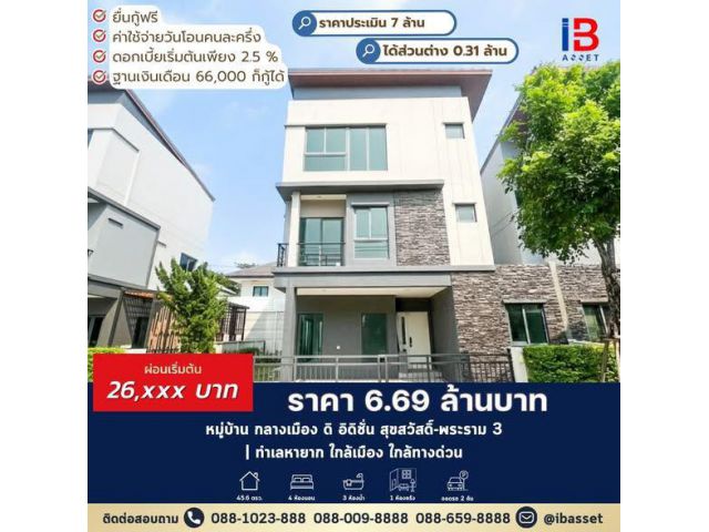บ้านกลางเมือง ดิ อิดิชั่น สุขสวัสดิ์–พระราม 3 ทำเลกลางเมือง