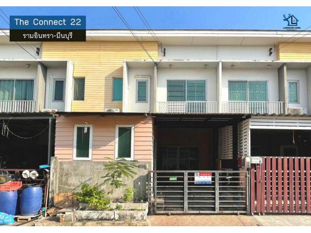 lN-092 ขายทาวน์โฮม 2 ชั้น เดอะคอนเนค22 รามอินทรา มีนบุรี พื้นที่ 21 ตรว 3 นอน 2 น้ำ ใกล้สถานีรถไฟฟ้า ตลาดมีนบุรี