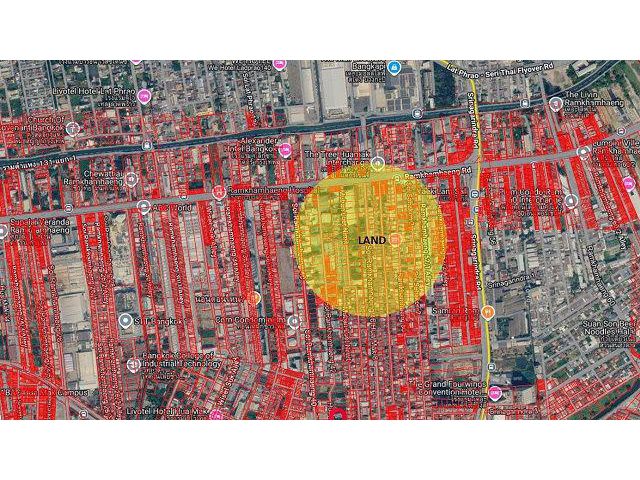 ขายที่ดินเปล่า ซอย รามคำแหง 46 ใกล้รถไฟฟ้าสายสีเหลือง สถานีลำสาลี