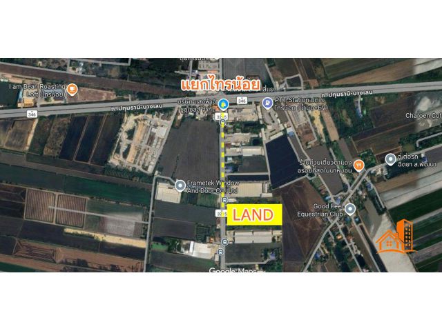 ที่ดิน 18-0-0 ไร่ คลองขวาง ไทรน้อย นนทบุรี