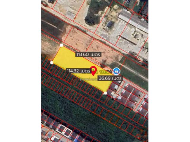 ขายและให้เช่าที่ดิน อ.นิคมพัฒนา จ.ระยอง ซอย4 สาย13 พื้นที่ 2 ไร่ 2 งาน 34 ตรว.