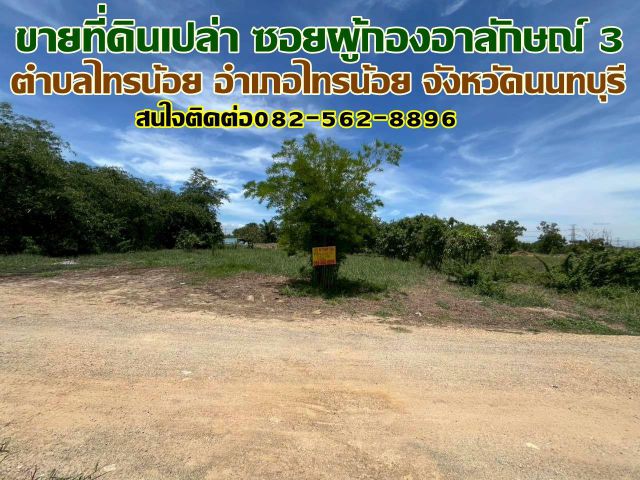 ขายที่ดินเปล่า ซอยผู้กองอาลักษณ์3 ไทรน้อย นนทบุรี