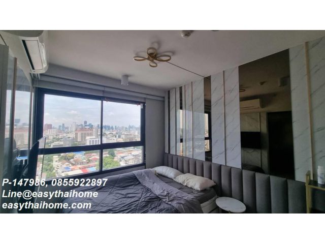 P-147986 — ขายคอนโด ชั้น 17 Ideo Ratchada-Sutthisan วิวเมืองชั้นสูง ใกล้ MRT สุทธิสาร 085-592-2897 Line: @easythaihome