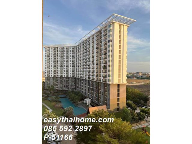 P-51166 — ขายคอนโด ชั้น 10 The Parkland Srinakarin ใกล้ BTS แบริ่ง 085-592-2897 Line: @easythaihome