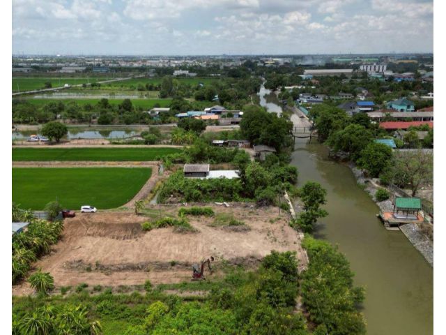 ที่ดินถมแล้วคลอง 7 ลำลูกกา พร้อมสำหรับปลูกสร้าง สร้างบ้านอยู่อาศัย บ้านสวนติดคลอง สร้างโกดังได้