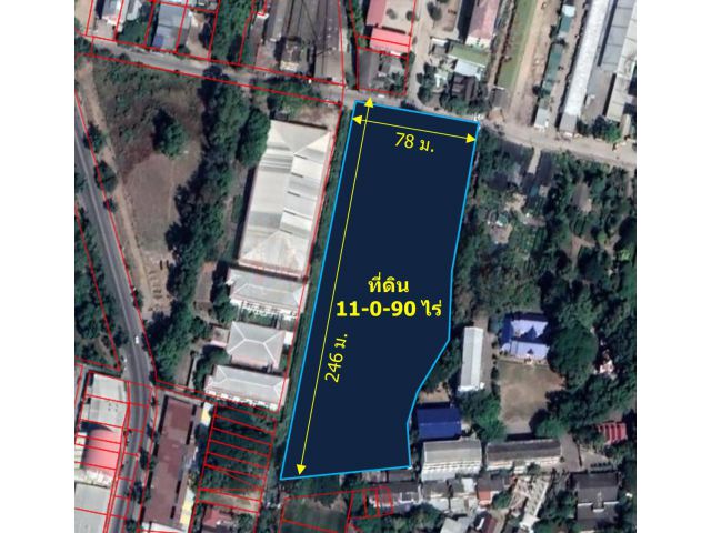 L308-ขายที่ดิน 11ไร่ หลังโลตัสคำเที่ยง เชียงใหม่ เมืองเชียงใหม่ ช้างเผือก