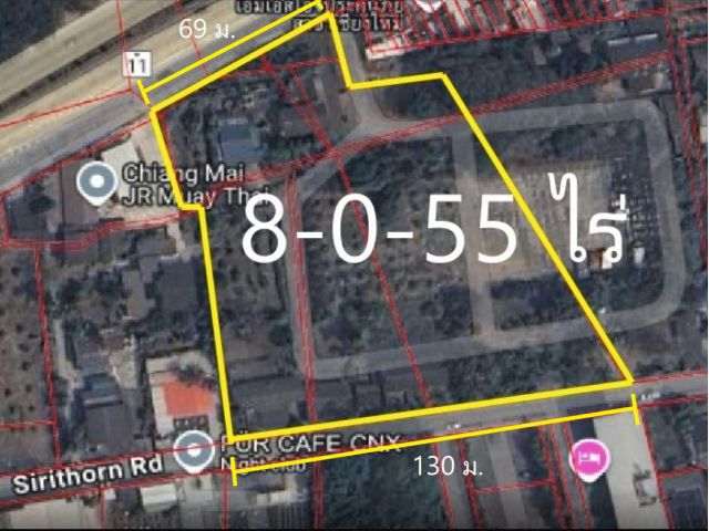 L413-ขายที่ดิน 8ไร่(ขยายได้ 30ไร่) ติดถ.ซุปเปอร์ เชียงใหม่ เมืองเชียงใหม่