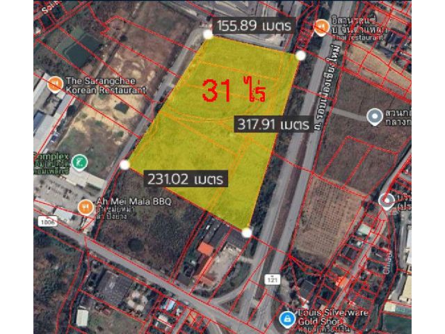 L670-ขายที่ดินผังเหลือง 31ไร่ แยกหลุยส์ ติดถ.วงแหวนรอบ3 เชียงใหม่ สันกำแพง สันกลาง