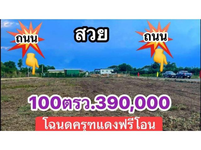 #ว่างบ่️มาใหม่ชมที่ดินสวยติดถนน2ด้านขายถูก 100 ตรว. 390,000 บาท 200ตรว.750,0000 คลอง 7 หนองเสือรอยต่อคลองหลวง ปทุมธานี